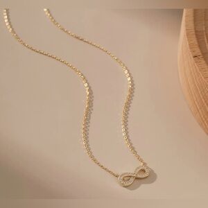 New 925 Sterling Silver Minimalist Infinity Symbol Pendant Necklace